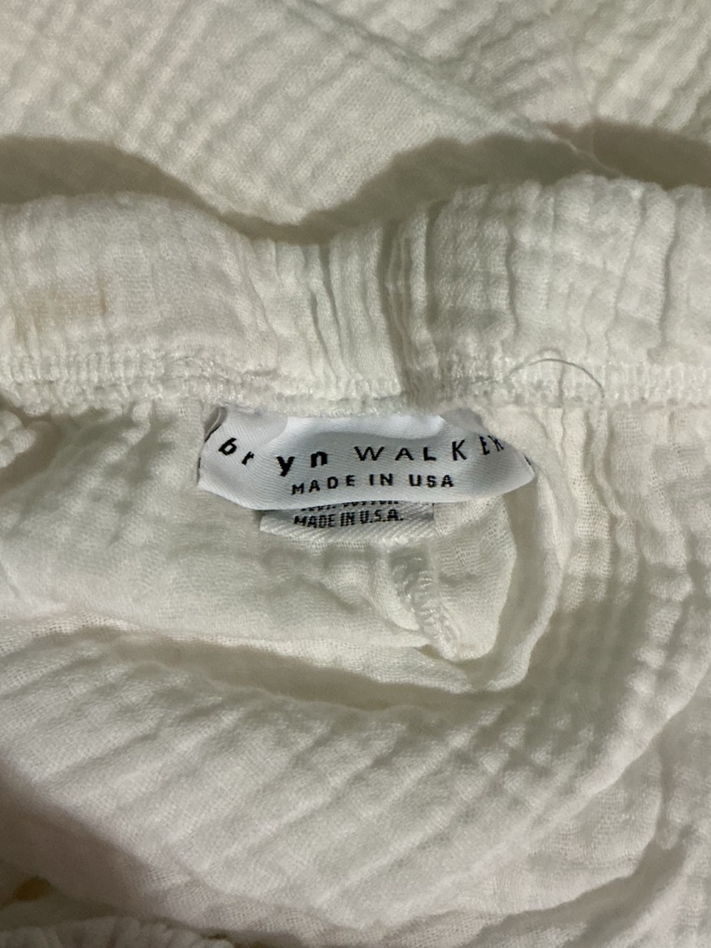 Bryn Walker Cotton Gauze WHITE Wide Cropped Pants - Picture 3 of 13